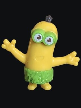 2019 Tall Minion Figure McD's Toy Dressed In Green Skirt And Goggles